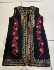 Gilet gilet lana ricamato folk