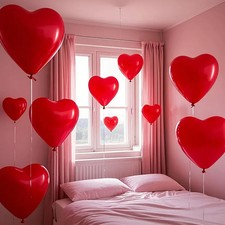40 palloncini rossi cuore
