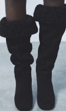 STIVALI ZARA SPLIT SCAMOSCIATI