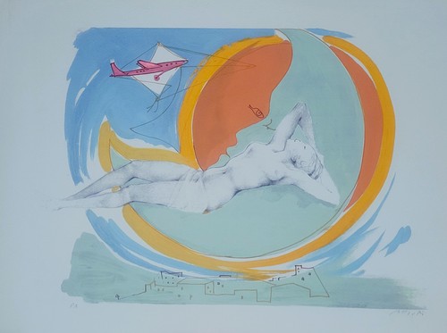 Ugo attardi litografia - ugo,