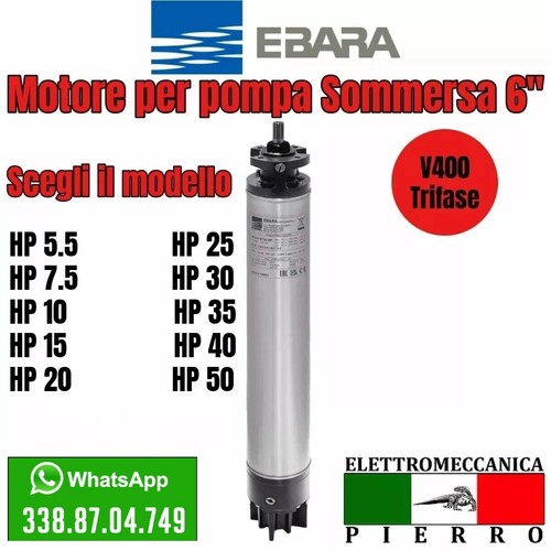 Motore per pompa - sommersa, 6"