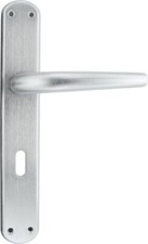 Maniglia Porta interna con Placca Moderno Cromo Satinato Torino Forme 8/70 C02