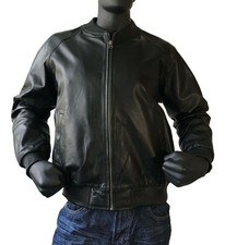 Giacca bomber da volo in pelle