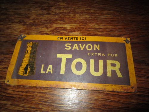 Ancienne plaque tole savon - plaque, la