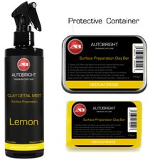 Kit Barra Argilla Media 100g Argilla Lubrificante Auto Dettagli Vernice Decontaminazione 