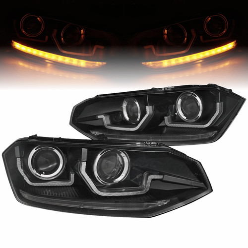 Kit fari neri per polo - vw,