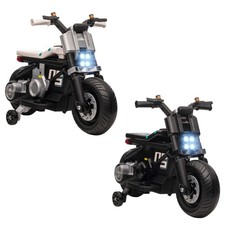 HOMCOM Moto Elettrica per Bambini 3-5 Anni con Rotelle Clacson e Musica
