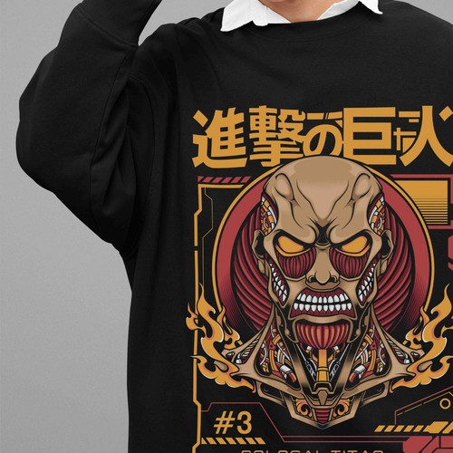 Felpa attack titan maglione - attack,