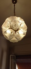 lampadario design vintage Sputnik Anni 60/70 in Vetro Murano  Stile Paolo Venini