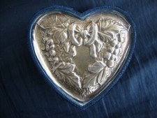 SCATOLA PORTAGIOIE A FORMA DI CUORE ARGENTO E VELLUTO BLU