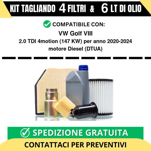 Tagliando per golf viii - tagliando, 2.0