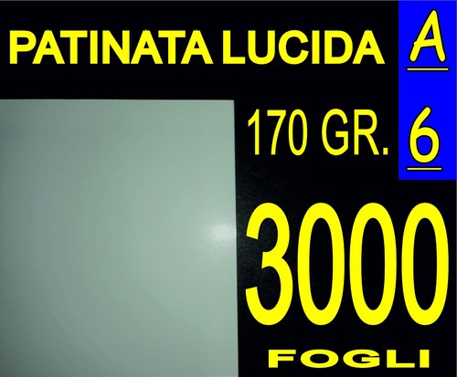 3000 fogli carta patinata - fogli, a6