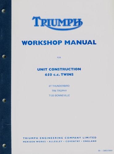 Triumph 650 manuale officina - triumph,
