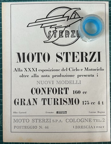 Rara pubblicità moto - pubblicità,