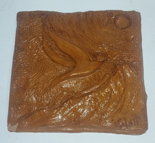 FRANCESCO COLELLA - BASSORILIEVO IN CERAMICA - GABBIANO GOMMALACCA - 17X17 CM