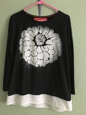 Maglione nero Luisa Cerano LC manica 3/4 USA taglia 8 