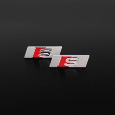 Logo scritta Audi S 2x emblema