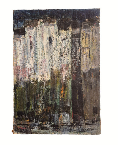 Dipinto olio tela astratto - su,