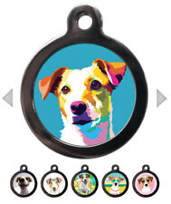 Jack Russell etichette cane razza animale domestico nome personalizzato disco identificativo carino per collare