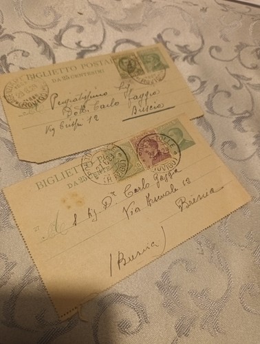 Biglietti postali 1929 - biglietti,