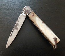 Antico Coltello GARANTITO MARTELLATO Ancien Couteau Antique Pocket Knife Messer 