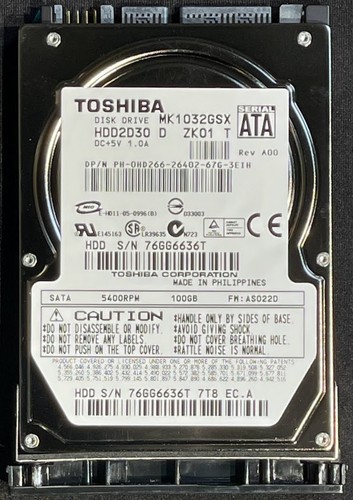 Toshiba 100 5400 rpm - toshiba, 2,5"