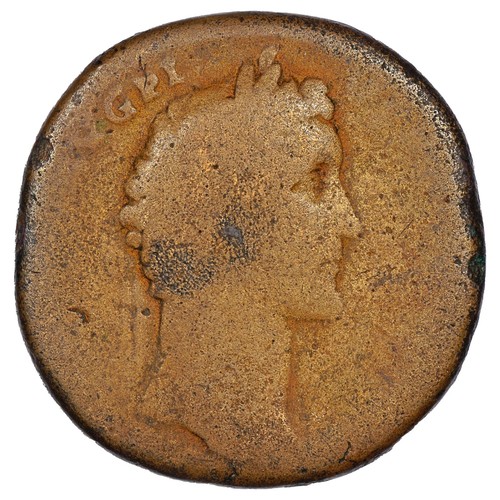 Moneta romana antonino pio - romana,