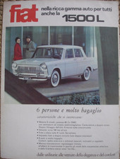 FIAT 1500 L 1963 ORIGINALE PUBBLICITA WERBUNG ADVERTISING