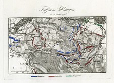 Antique Map-BATTLE OF
