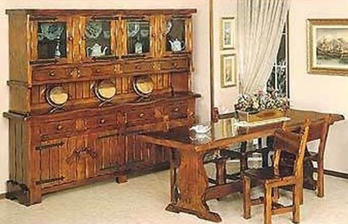 Credenza cristalliera rustica - cristalliera,