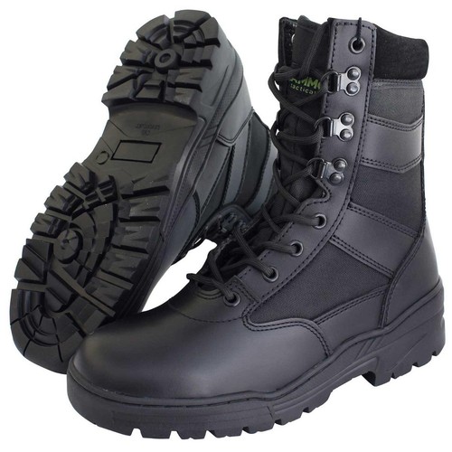 Black leather nylon patrol - black,