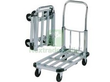 1PZ CARRELLO PORTATUTTO A 4 RUOTE PIEGHEVOLE ALLUM. ACCIAIO PORTATA KG.150: