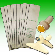 SACCHETTI FOLLETTO VK 117 VK 116 10PZ + BOCCHETTONE + SPAZZOLA VORWERK 
