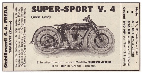 Pubblicita 1923 moto - pubblicita', frera