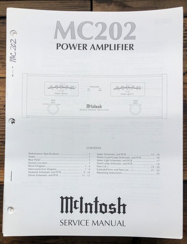 Mcintosh mc202 202 - mc202, mc-202