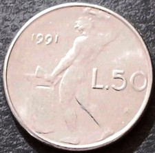 COIN - ITALY 50 LIRE - SHINY