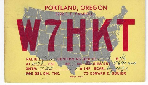 Scheda radio qsl 1946 - scheda,