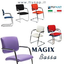 SEDIA SEDIE UFFICIO RIUNIONI INTERLOCUTORIA MAGIX BASSA NUOVA COLORI VARI