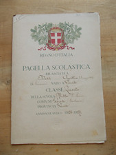 PAGELLA SCOLASTICA REGNO