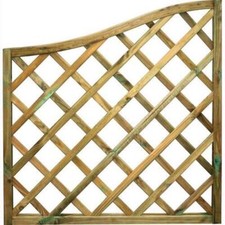 PANNELLO Grigliato LEGNO Impregnato in autoclave Onda Grande mod. OMEGA 90X90H