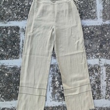 Pantalone di lino colore crema - Firmato Idea Più - Taglia 46