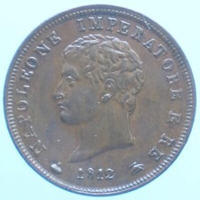NAPOLEONE RE D'ITALIA SOLDO 1812 MILANO RAME COPPER COIN SPL CURRENCY