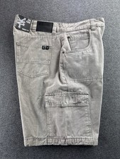 Zoo York Uomo Y2K Baggy Fit Pantaloncini in Tela Resistente Taglia 36 Grigio Cargo Skateboard