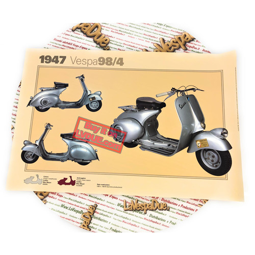 Poster vespa tecnica v98 - poster, 98