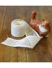 BORDO / PIZZO REALIZZATO A MANO 290x6,5cm