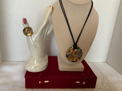 Rara collana anello medaglione - collana/anello,