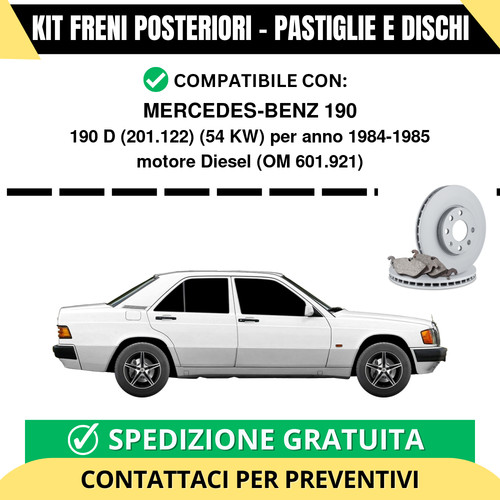 Kit freni posteriori - kit,
