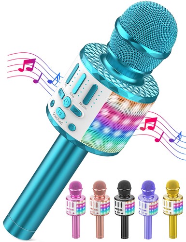 Microfono wireless con luci - wireless,