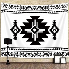 Grande arazzo bianco e nero