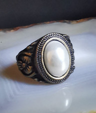 Anello ottone perla imponente